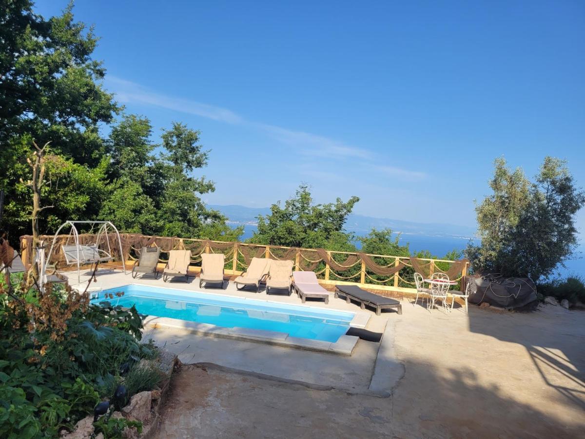 Ferienwohnung Mit Pool Kroatien Mit Meerblick Und Pool Lovran Exterior foto