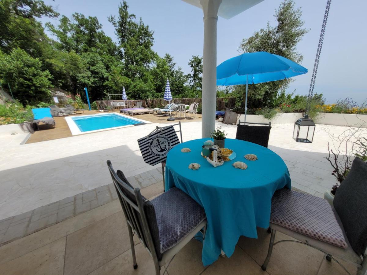 Ferienwohnung Mit Pool Kroatien Mit Meerblick Und Pool Lovran Exterior foto