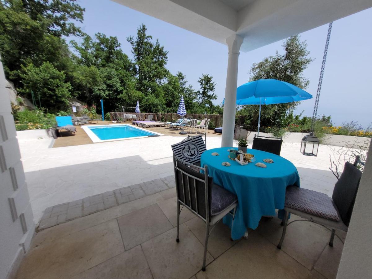 Ferienwohnung Mit Pool Kroatien Mit Meerblick Und Pool Lovran Exterior foto